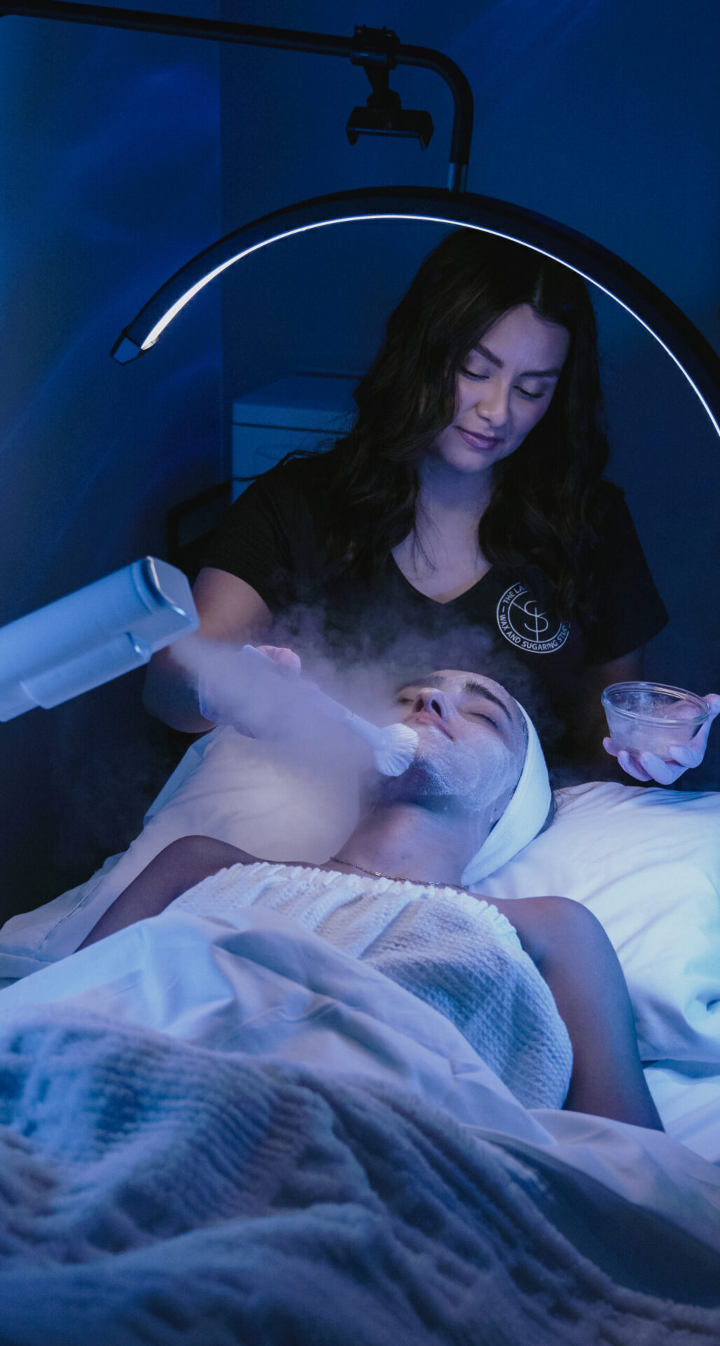 Karla providing a personalized facial in Atlanta